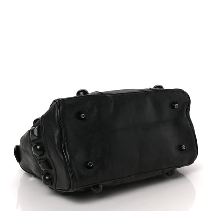 Burberry Calfskin Mega Stud Chester Bowling Bag Black 4 of 8