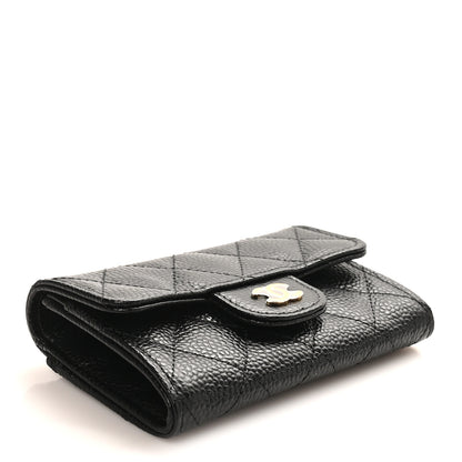 Chanel Caviar Quilted Flap Card Holder Wallet Black 4 of 9