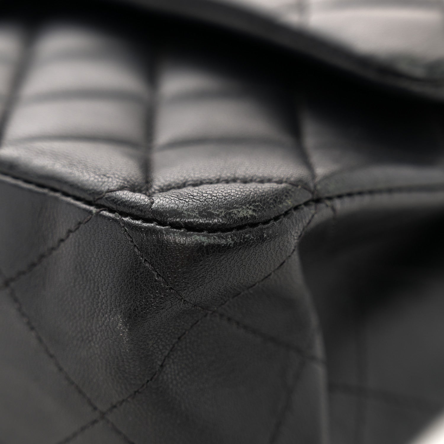 Chanel Lambskin Quilted Medium Double Flap Black 15 of 16