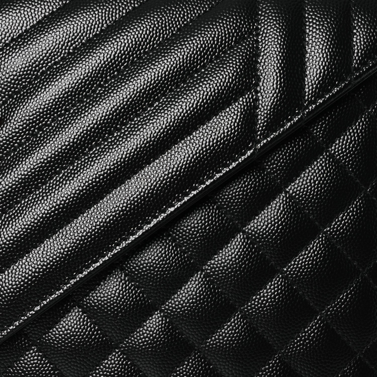 Saint Laurent Grain De Poudre Textured Mixed Matelasse Large Triquilt Monogram Satchel Black 8 of 11