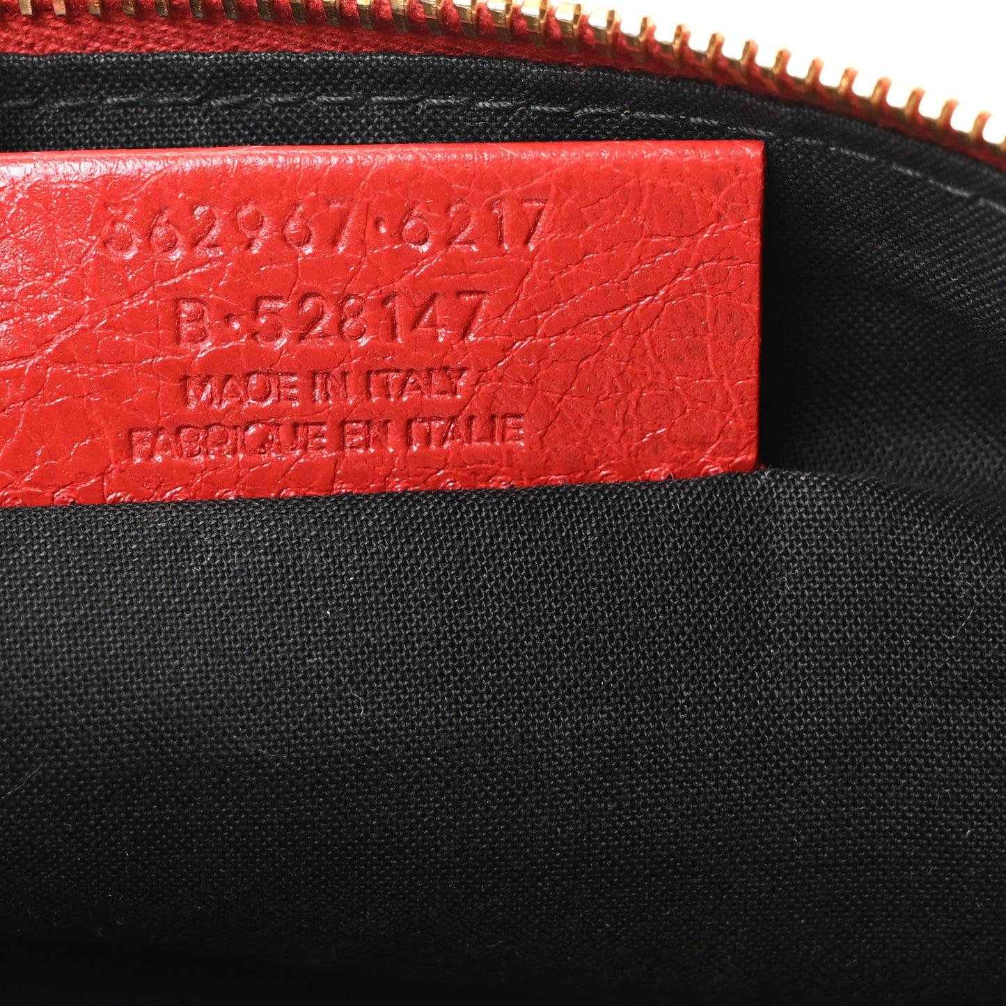 Agneau Arena Classic Gold Hardware Small Pouch Rouge Groseille