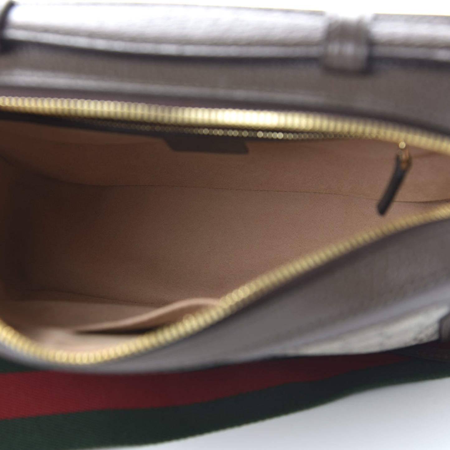 GG Supreme Monogram Web Small Ophidia Top Handle Shoulder Bag Brown