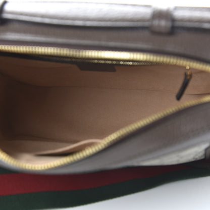 Gucci GG Supreme Monogram Web Small Ophidia Top Handle Shoulder Bag Brown 5 of 10