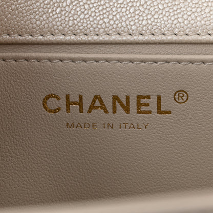 Chanel Iridescent Caviar Quilted Medium Boy Flap White 6 of 11