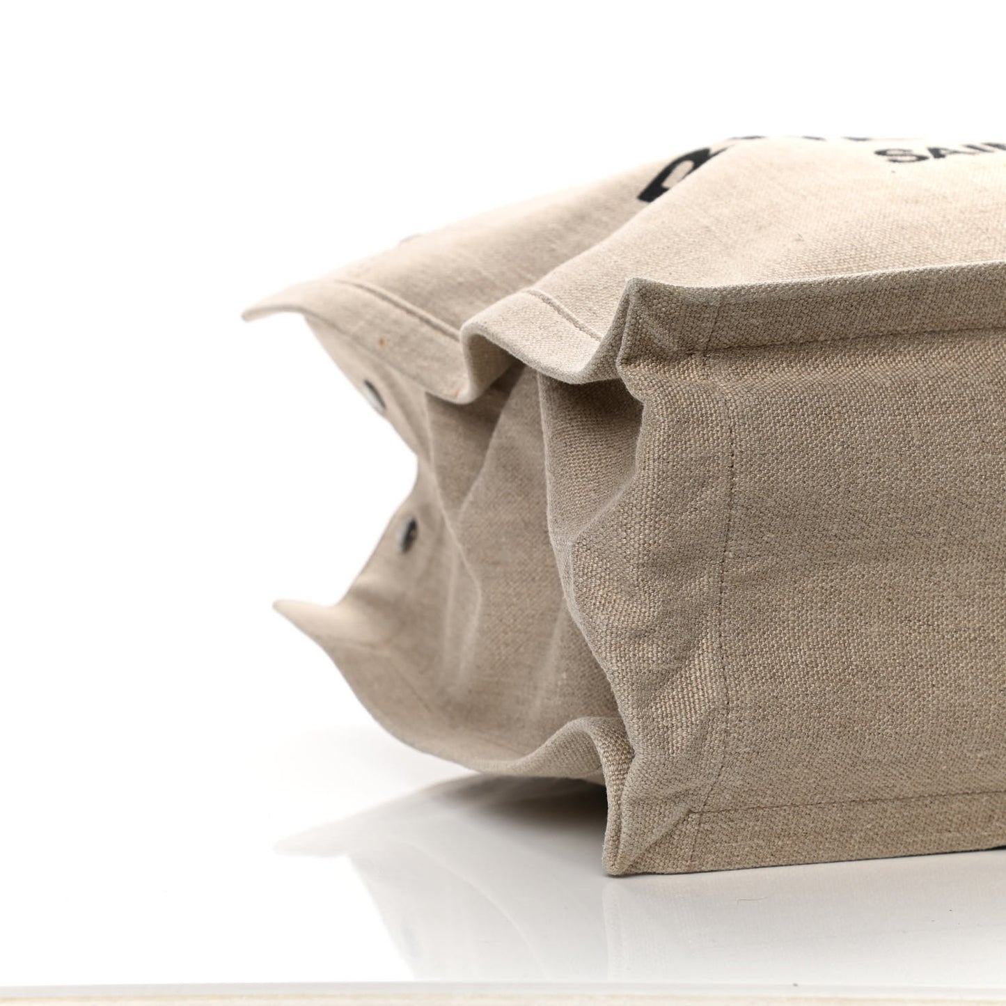 Linen Calfskin Rive Gauche Tote Tan