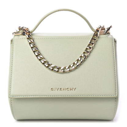 Givenchy Textured Calfskin Mini Pandora Box Chain Crossbody Bag Aqua Green 1 of 10