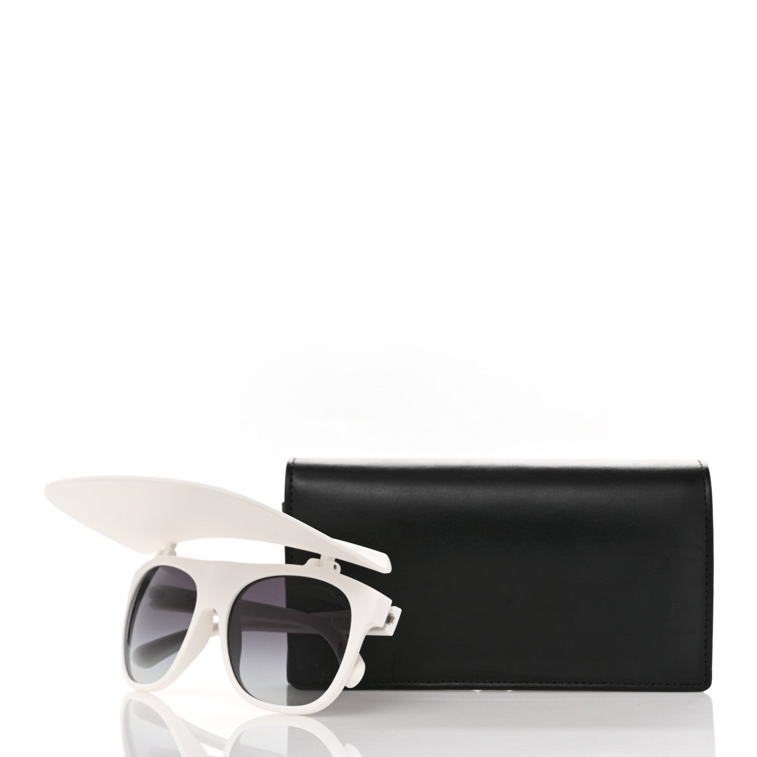 Chanel Acetate Visor Sunglasses 71046 Matte White 1648733