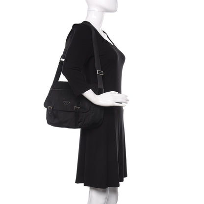 Prada Nylon Vela Messenger Bag Black 2 of 10