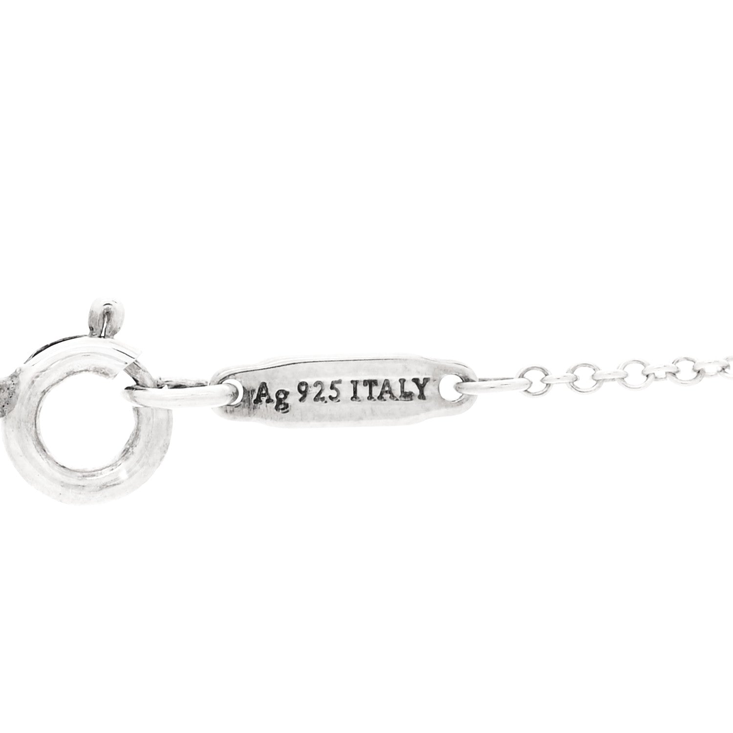 Tiffany Sterling Silver Atlas Open Pendant Necklace 6 of 7