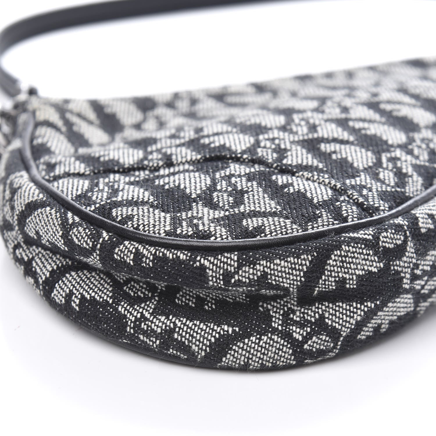 Christian Dior Monogram Mini Saddle Pochette Black 8 of 9