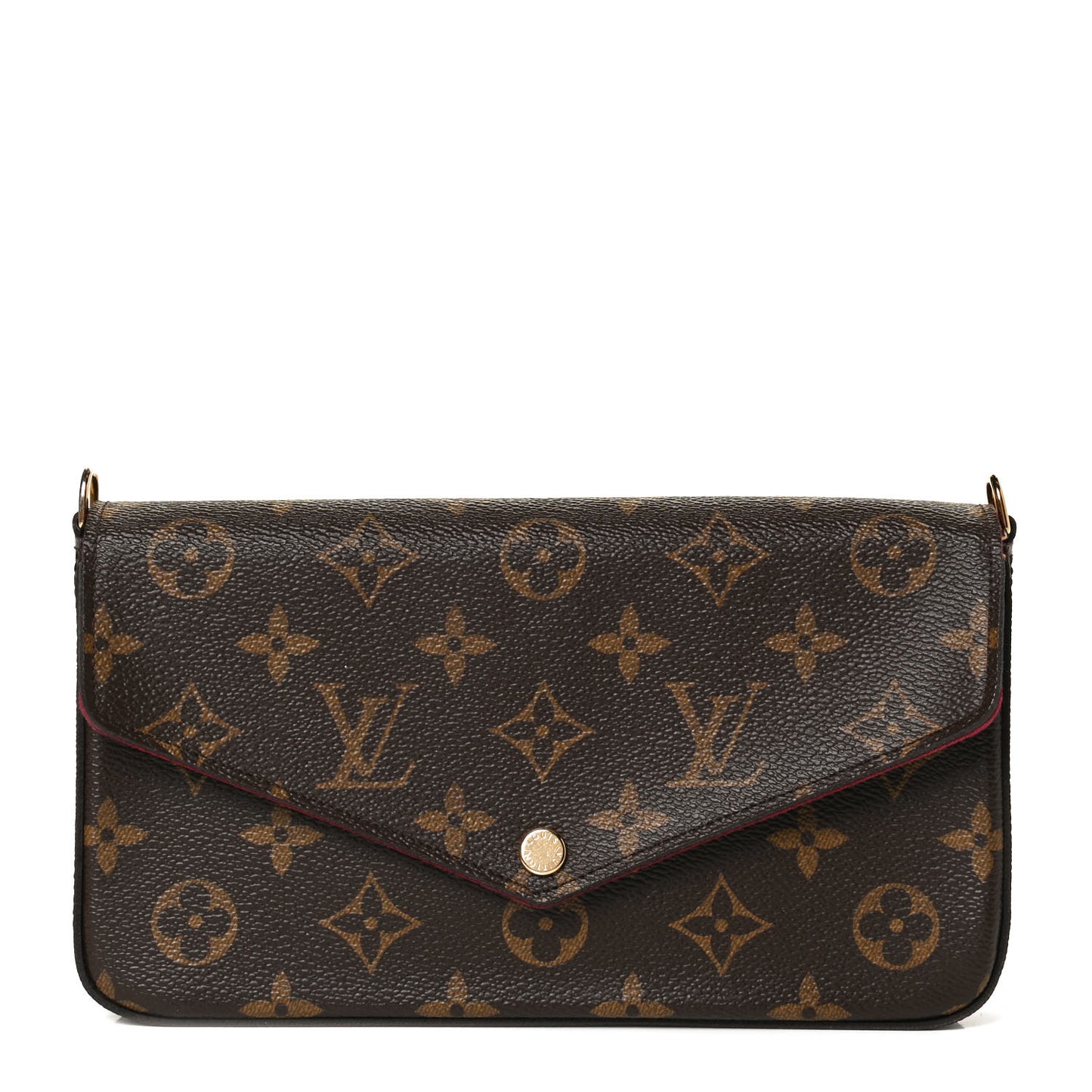 Monogram Pochette Felicie Chain Wallet Fuchsia
