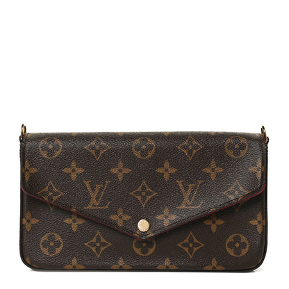 Louis Vuitton Monogram Pochette Felicie Chain Wallet Fuchsia 2 of 18