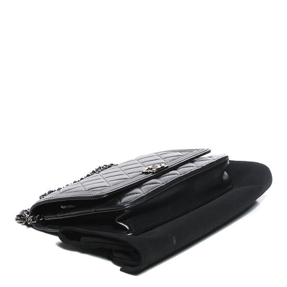 Chanel Lambskin Quilted Boy Wallet On Chain WOC Black 4 of 9