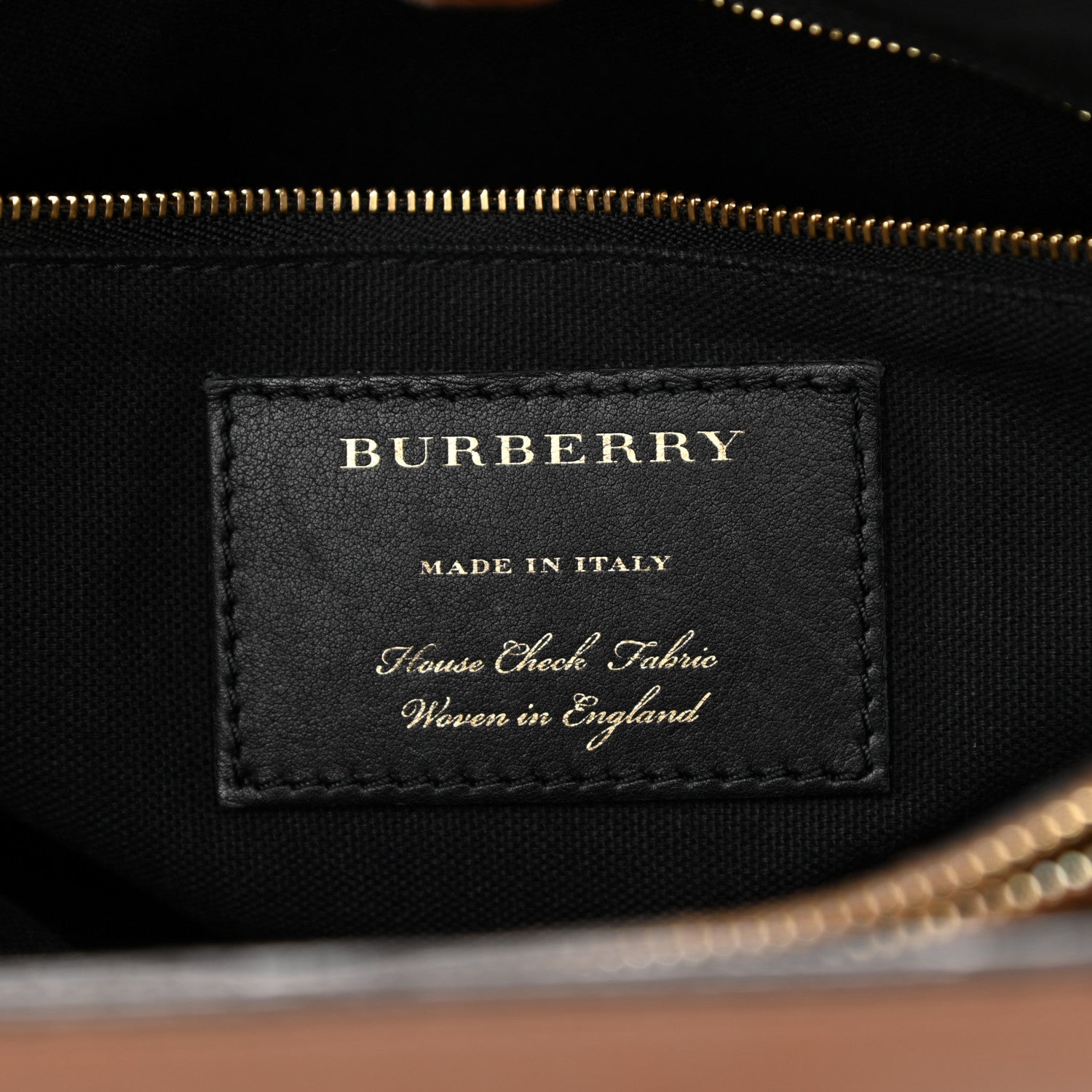 Burberry Grainy Calfskin House Check Medium Banner Tote Tan 6 of 18