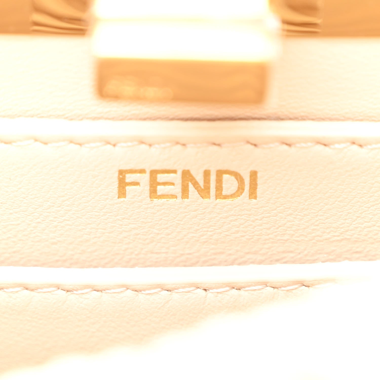 Fendi Vitello King Shiny Nappa Intreccio Petite Peekaboo I SEE U Satchel Camelia 7 of 13