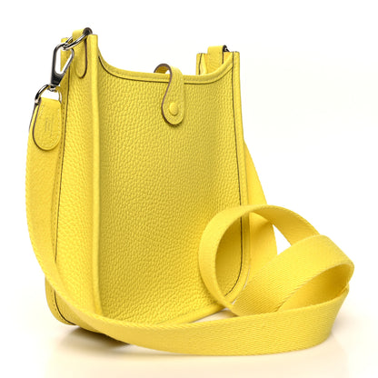 Hermes Taurillon Clemence Evelyne TPM Lime 3 of 10