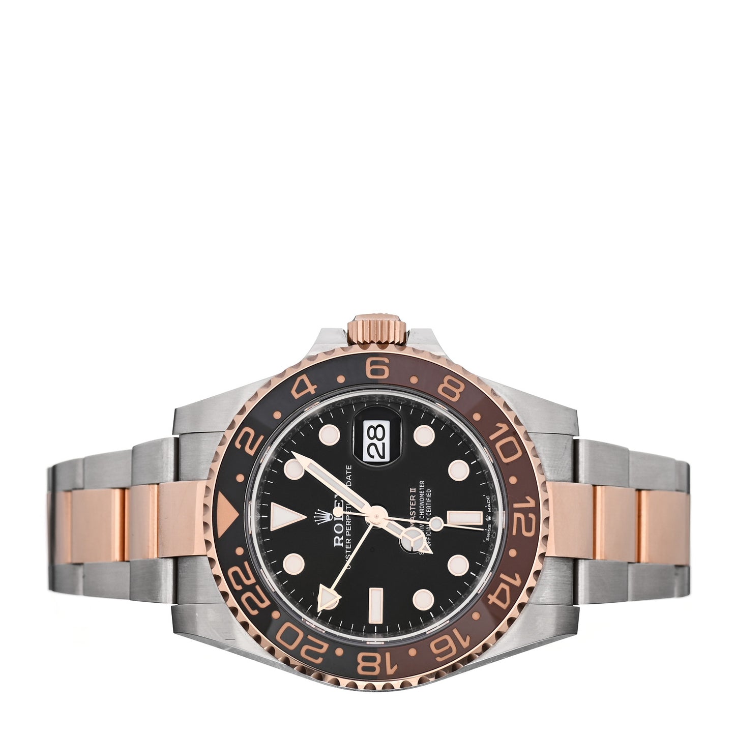 Stainless Steel 18K Everose Gold 40mm GMT-Master II Root Beer Watch 126711CHNR
