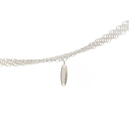 Tiffany Sterling Silver 36mm Elsa Perretti Open Heart Mesh Necklace 4 of 4