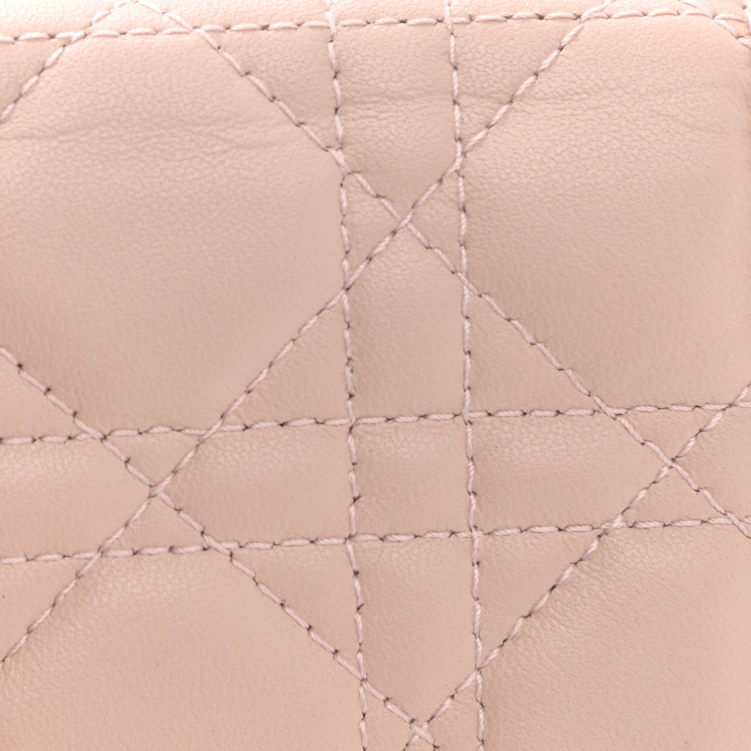 Christian Dior Lambskin Cannage Small Lady Dior Flap Card Holder Light Pink 8 of 8