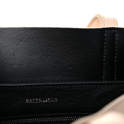 Balenciaga Smooth Calfskin Logo XXS Everyday Tote Light Beige Black 12 of 15