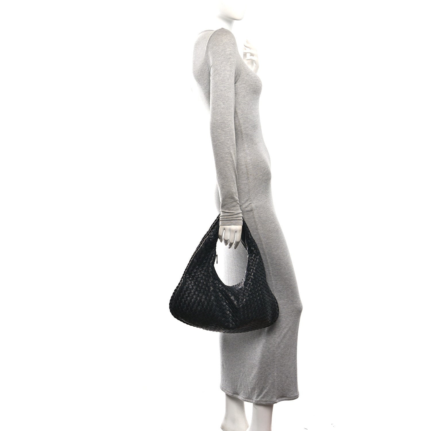 Bottega Veneta Nappa Intrecciato Medium Belly Veneta Hobo Black 2 of 11