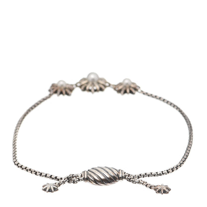 David Yurman Sterling Silver Pearl Starburst Bracelet 3 of 4