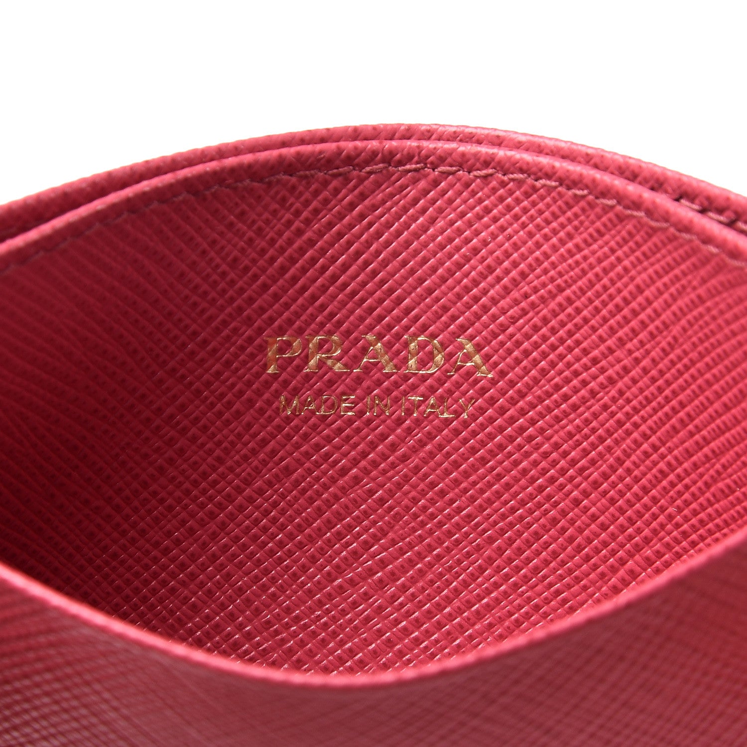 Prada Saffiano Metal Card Case Peonia 6 of 7