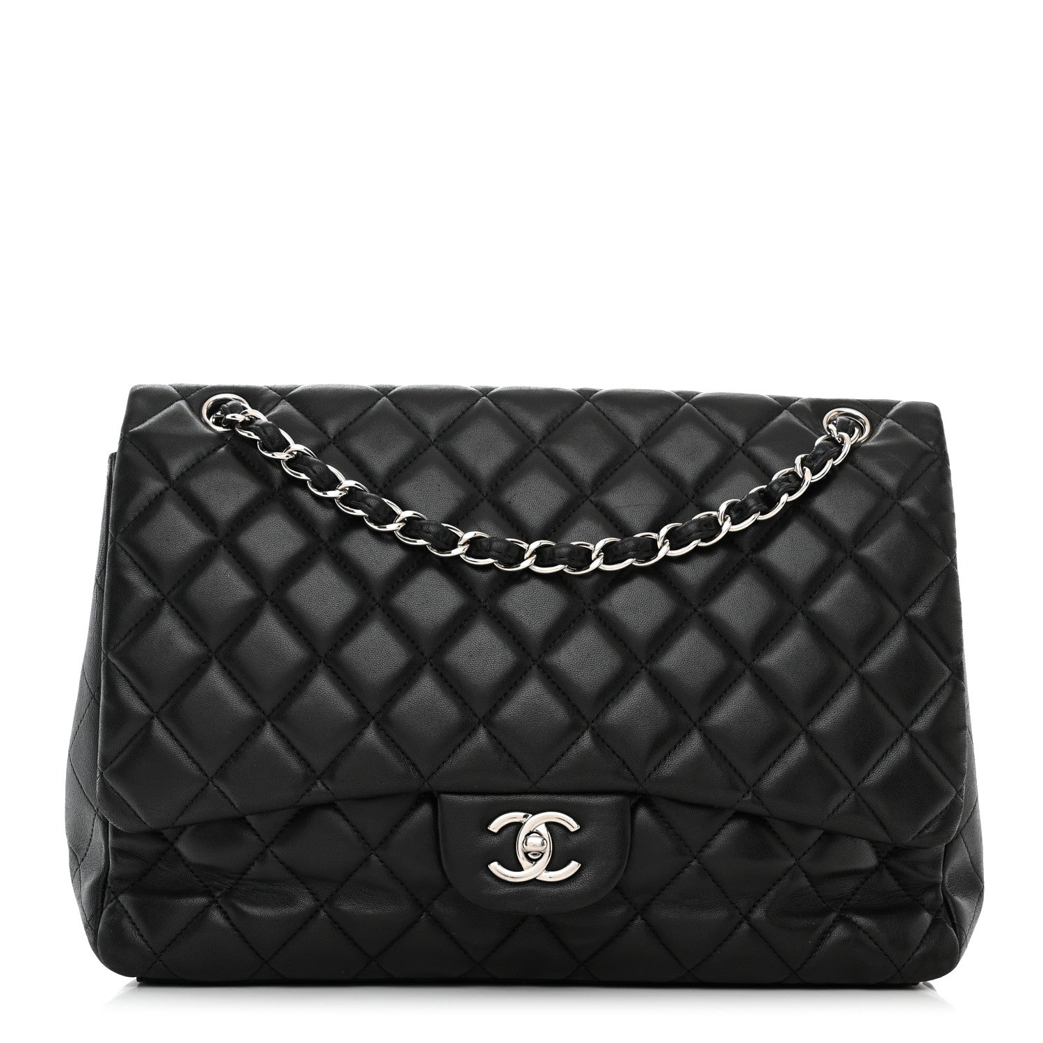 Chanel Lambskin Quilted Maxi Single Flap Black 1 of 13