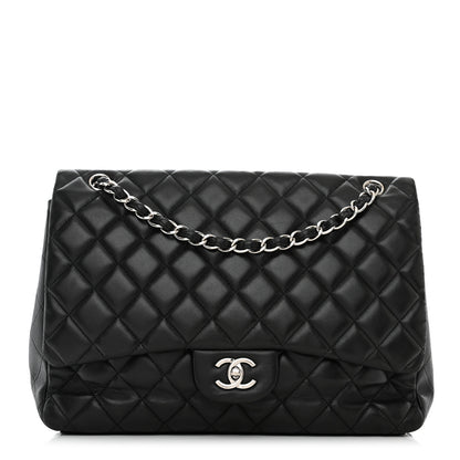 Chanel Lambskin Quilted Maxi Single Flap Black 1 of 13