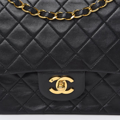 Chanel Lambskin Quilted Medium Double Flap Black 11 of 30