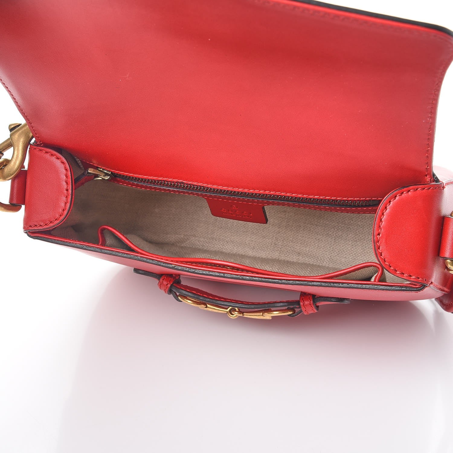 Gucci Ruinart Calfskin Medium Lady Web Shoulder Bag Hibiscus Red 6 of 9