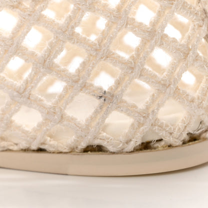 Chanel Raffia Braided CC Mocassin Loafers 41 White 13 of 15