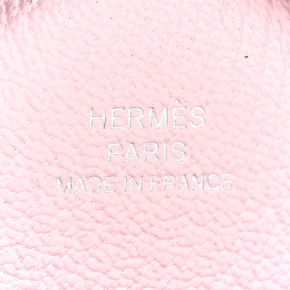 Hermes Chevre Mysore Verso Calvi Card Case  Rouge Radieux Rose Darling 7 of 7