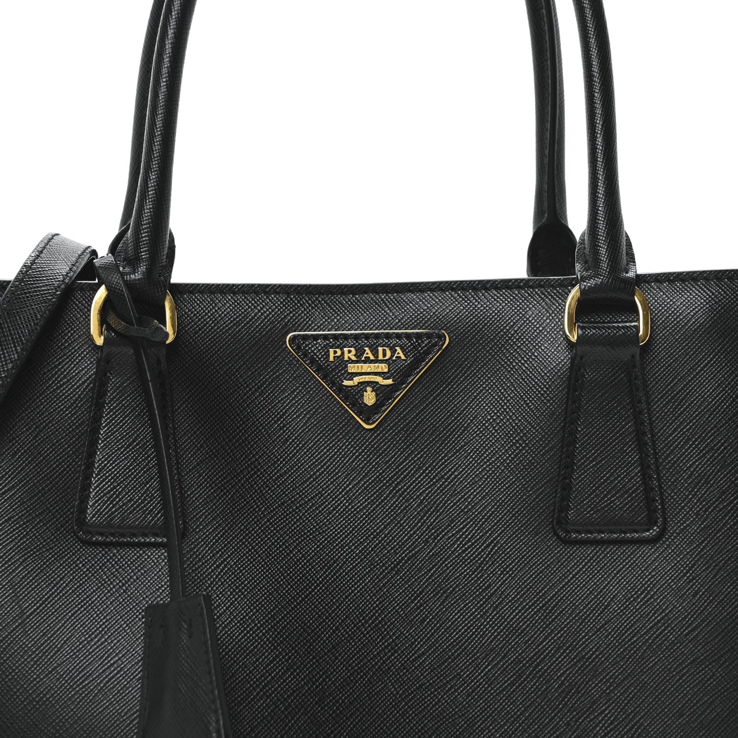 Saffiano Lux Medium Tote Black