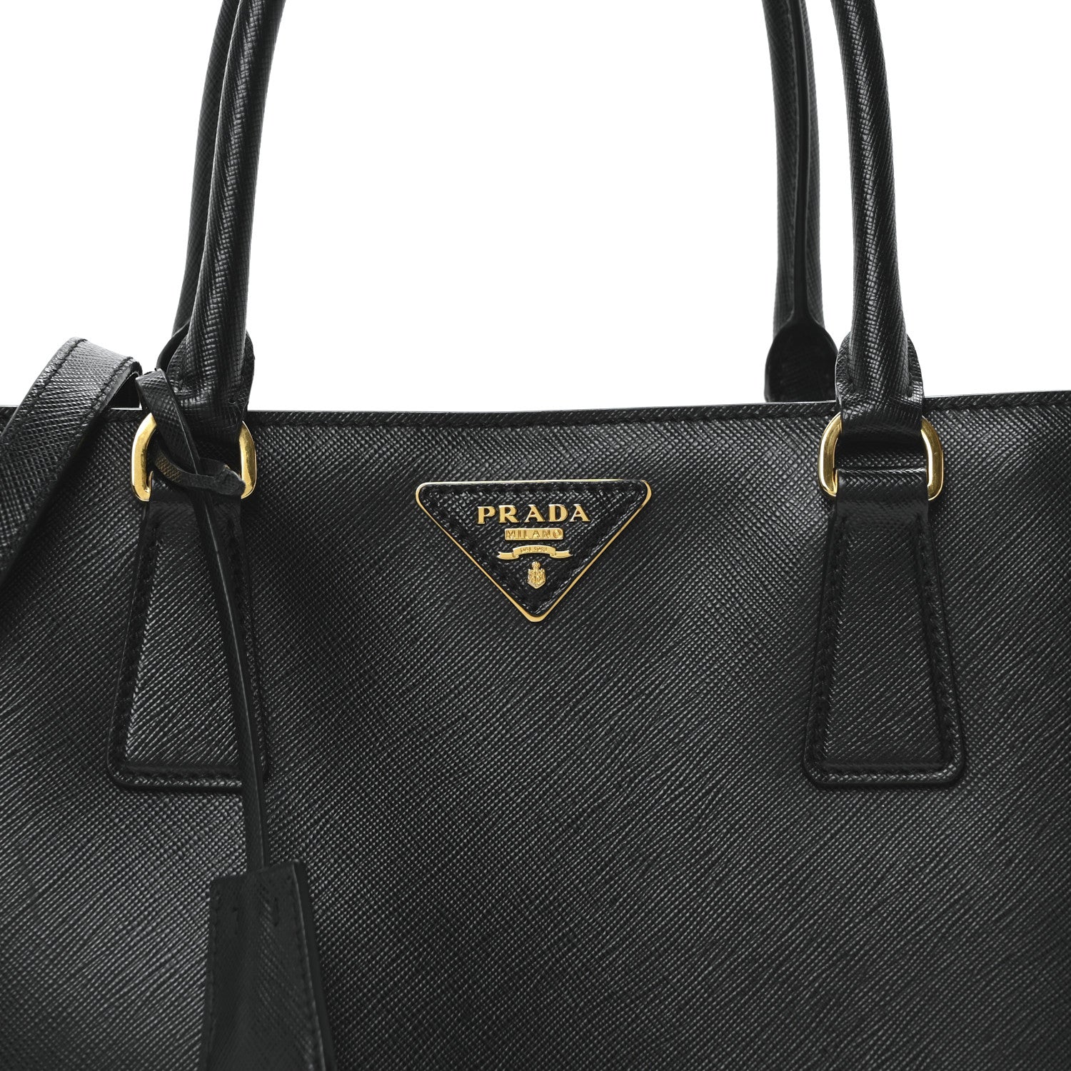 Prada Saffiano Lux Medium Tote Black 8 of 10
