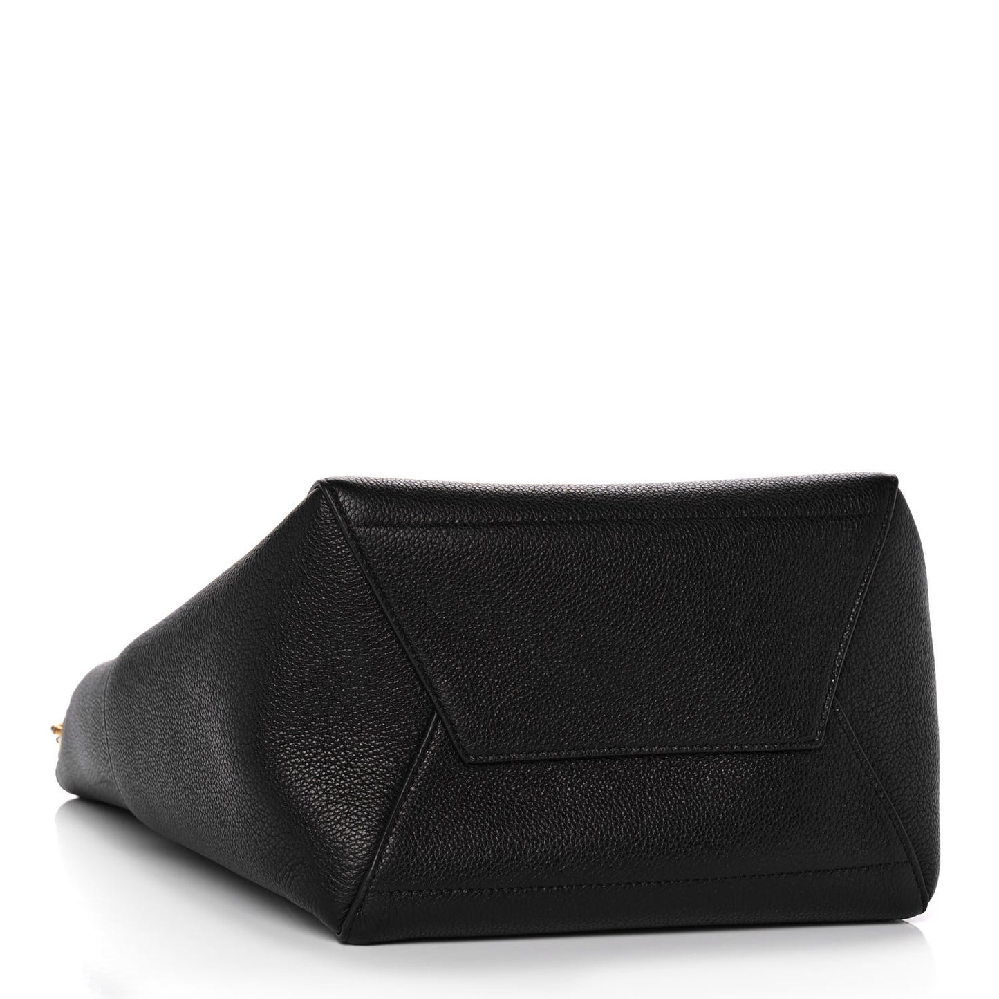Soft Grained Calfskin Sangle Bucket Bag Black