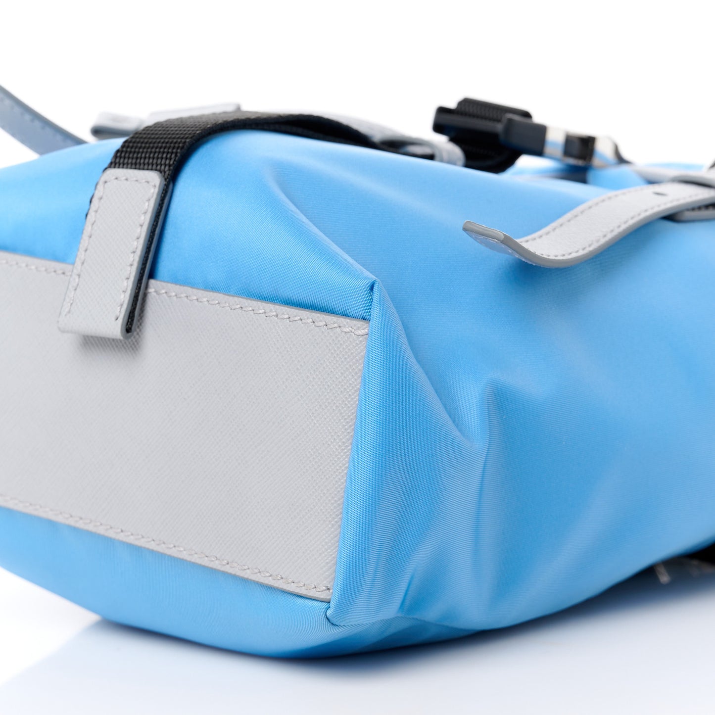 Tessuto Nylon Small Double Buckle Crossbody Pervinca