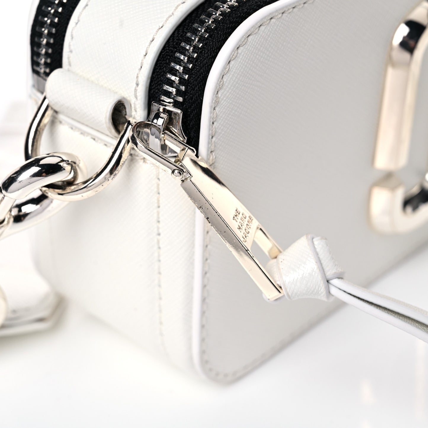 Saffiano Small Snapshot Camera Bag White