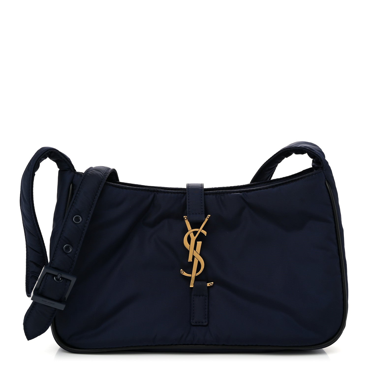 Saint Laurent Econyl Nylon Le 5 A 7 Hobo Navy 1 of 11