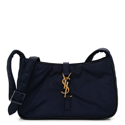 Saint Laurent Econyl Nylon Le 5 A 7 Hobo Navy 1 of 11