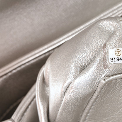 Chanel Metallic Lambskin Quilted Small Trendy CC Flap Dual Handle Bag Silver Silver 7 of 11