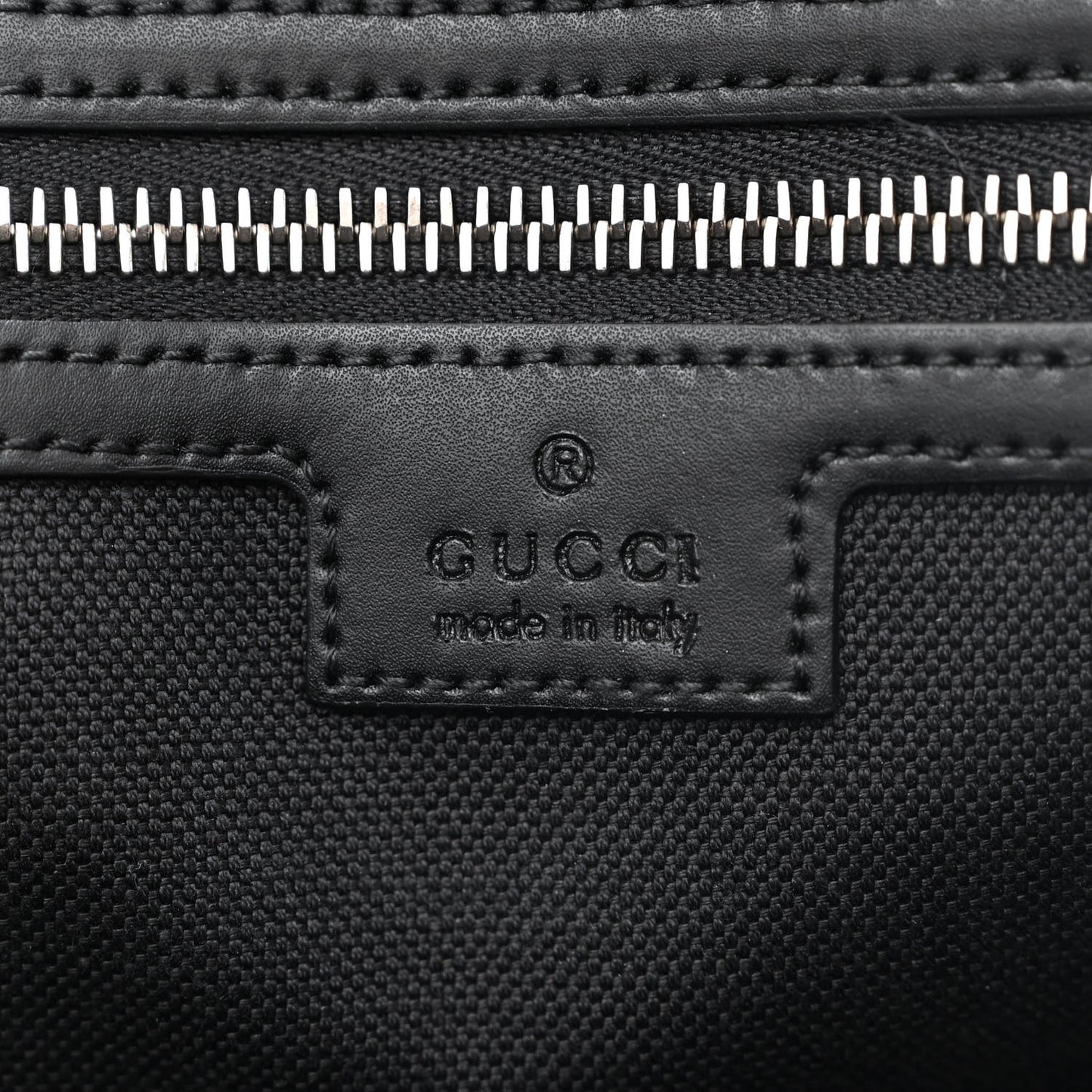 GG Supreme Monogram Appia Calfskin Web Briefcase Black