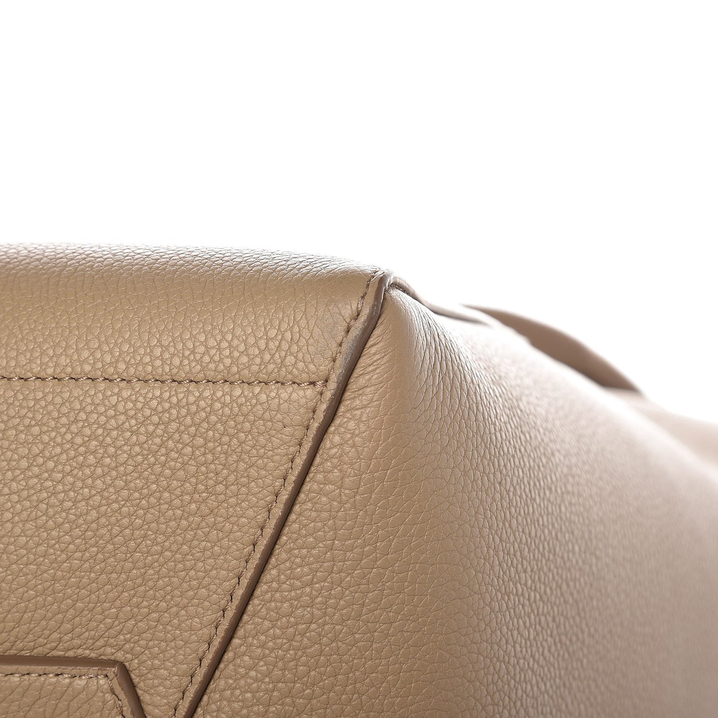 Soft Grained Calfskin Sangle Bucket Bag Dune