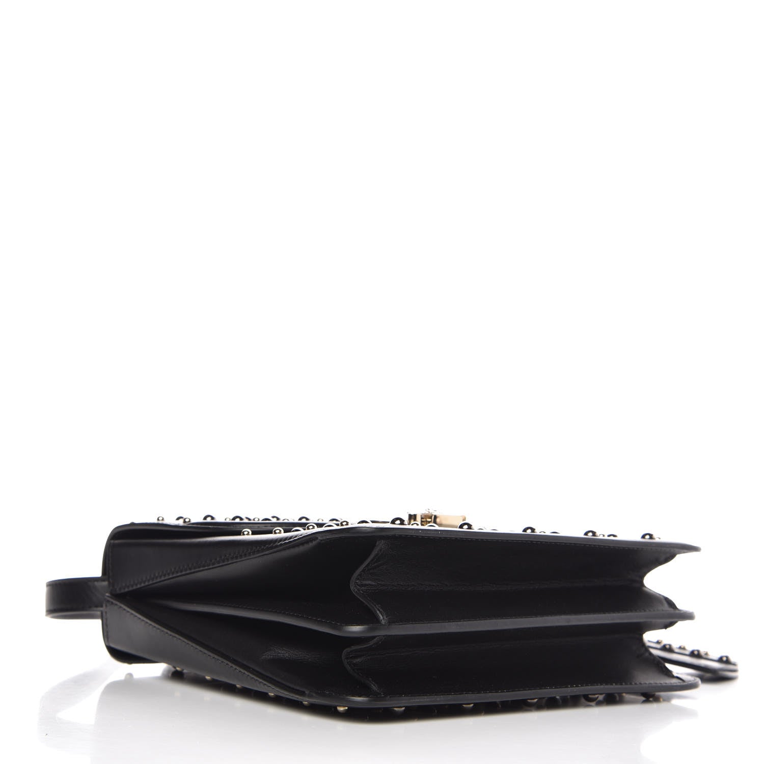Versace Nappa Studded Medium DV ONE Satchel Black 4 of 10
