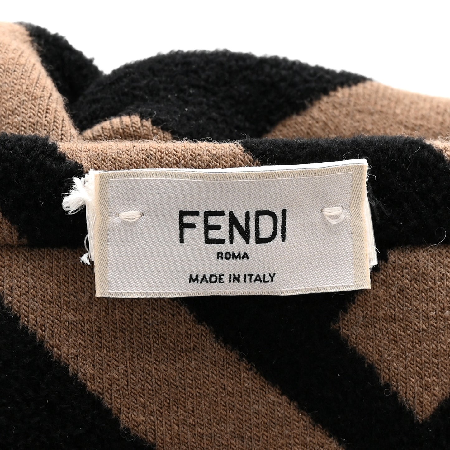 Wool FF Logo Headband Tobacco