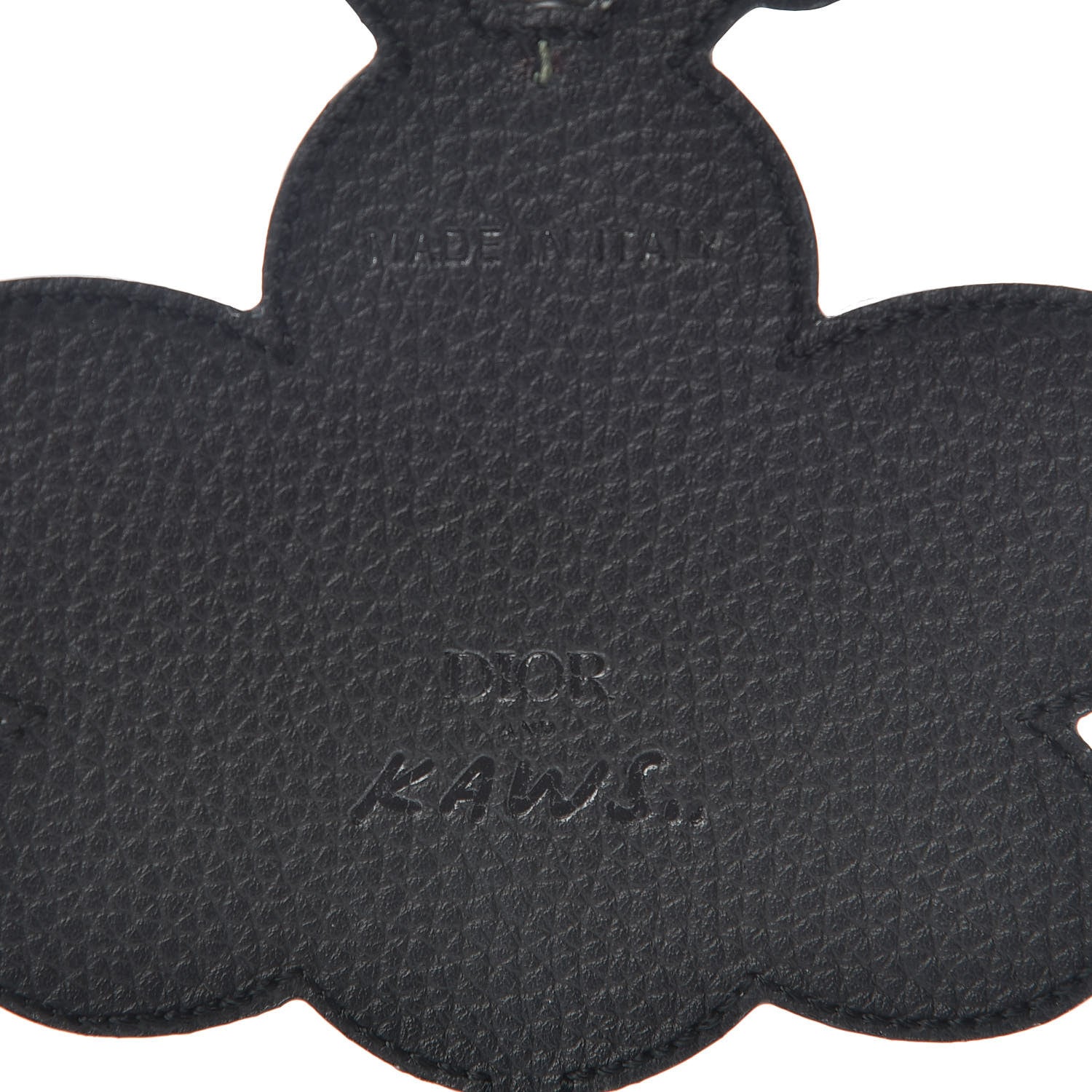 Christian Dior x KAWS Grained Calfskin Bee Charm Key Ring Yellow 3 of 4