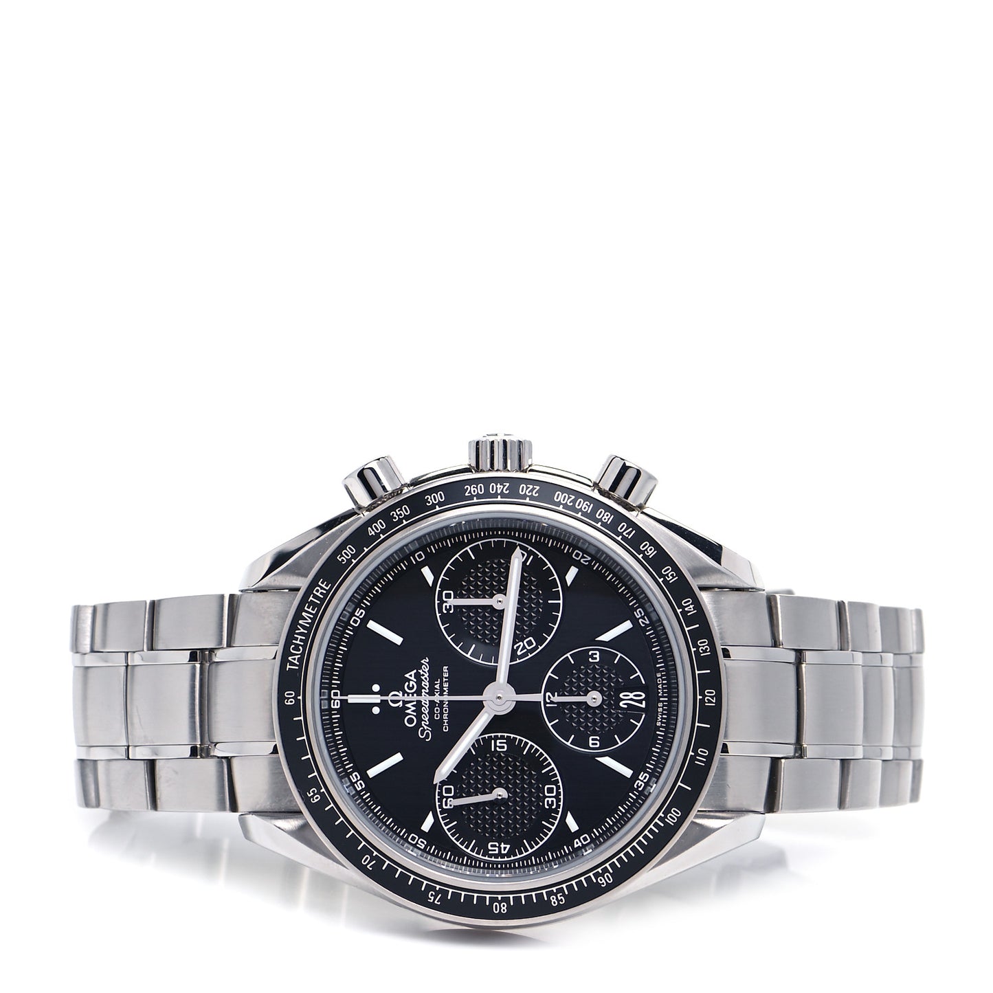 Stainless Steel 40mm Speedmaster Racing Co-Axial Chronograph Automatic Watch Black 326.30.40.50.01.001