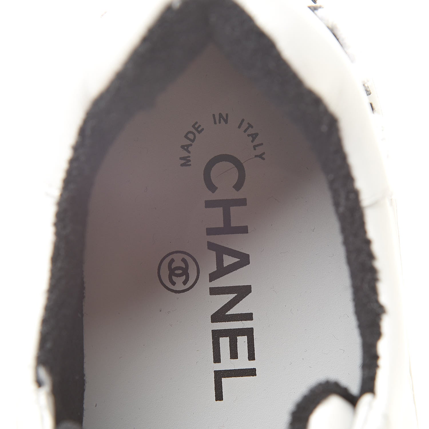 Chanel Calfskin Womens Logo Sneakers 39 Black White 8 of 9