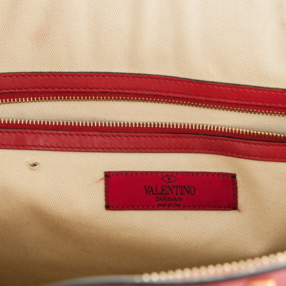 Valentino Garavani Vitello Rockstud Dome Shopper Rosso Valentino 6 of 7