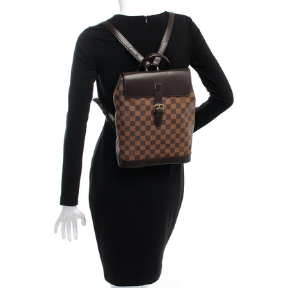 Louis Vuitton Damier Ebene Soho Backpack 2 of 7